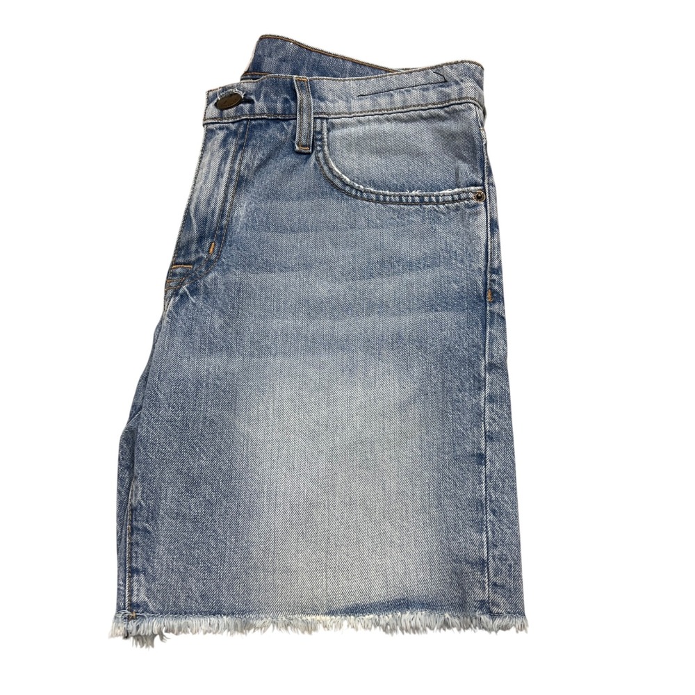 Current/Elliott The Slouchy Cut Off Denim Shorts Light Wash Blue Size 27 Sealine